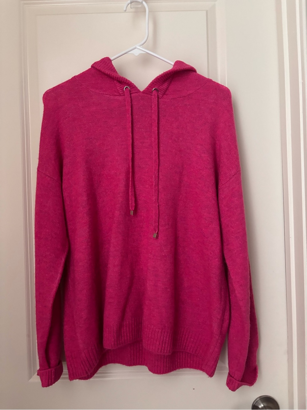 CeCe Fuchsia Knit Hooded Pullover
